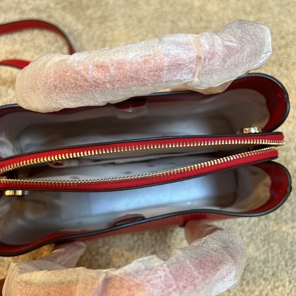 New! Kate spade candied cherry saffiano leather medium satchel. - Picture 5 of 13